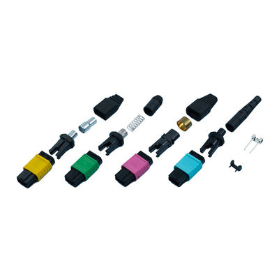 高精度交換可能 MPO コネクタ 2.0mm 稀少リボンブーツ Agua 125um